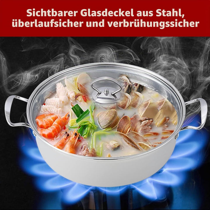 2-lagiges Dampfgarer-Kochtopf-Set aus Edelstahl, Dampfgarer Zum Kochen, Alltagspfanne, Dampfgarer-Pf