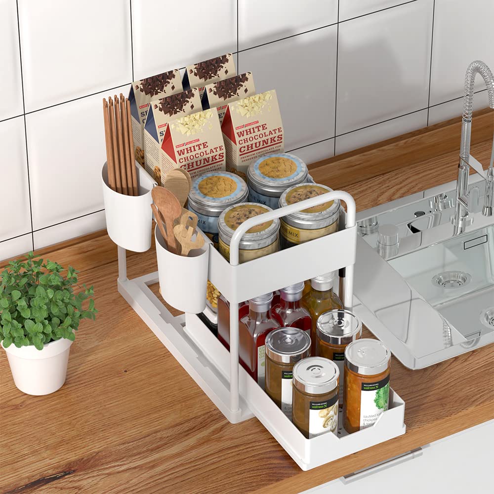OHMG Schiebeschrank Korb herausziehen Organizer Schublade, küchen küchenschrank organizer,spülbecken