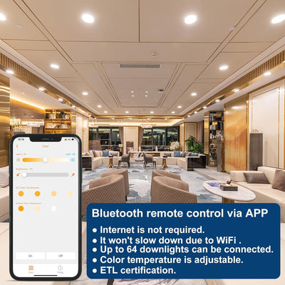 ChangM LED Einbaustrahler 230V Smarte LED Spot Deckenleuchte Alexa Bluetooth Deckenspots Flach 8W IP