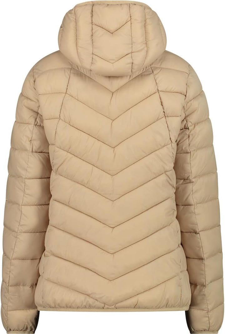 CMP Damen Damenjacke mit Fester Kapuze Wattierte Jacke, Sesam