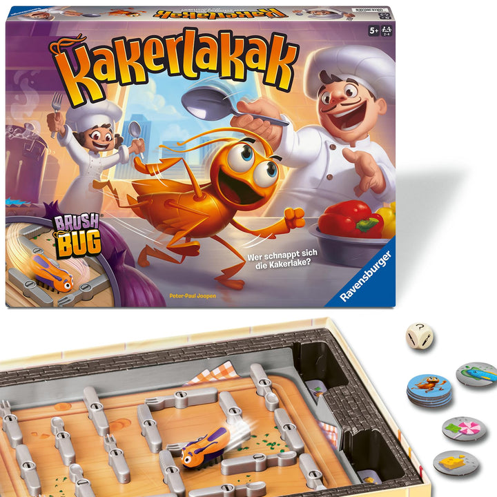 Ravensburger 20800 - Kakerlakak - Aktionsspiel mit elektronischer Kakerlake, Kinderspiele ab 5 Jahre