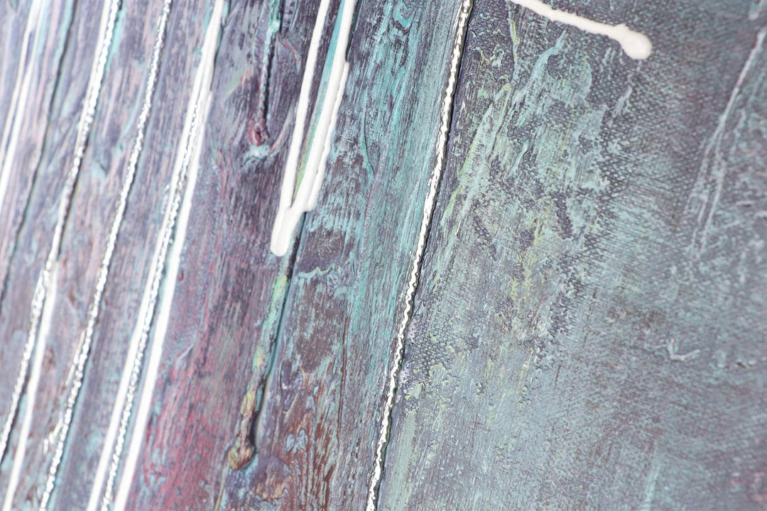 YS-Art Abstrakt Acryl Gemälde auf Leinwand Melodie handgemalt Wandbilder Wohnzimmer modern Wohndekor