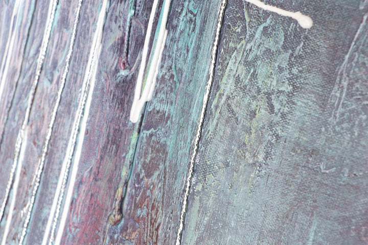 YS-Art Abstrakt Acryl Gemälde auf Leinwand Melodie handgemalt Wandbilder Wohnzimmer modern Wohndekor