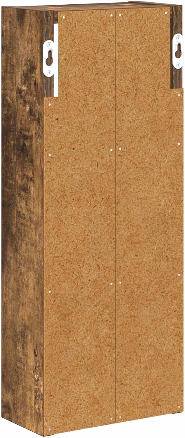 vidaXL Badezimmer-Wandschrank Geräucherte Eiche 20 x 10 x 50 cm, Moderner Badschrank, rechteckiges R