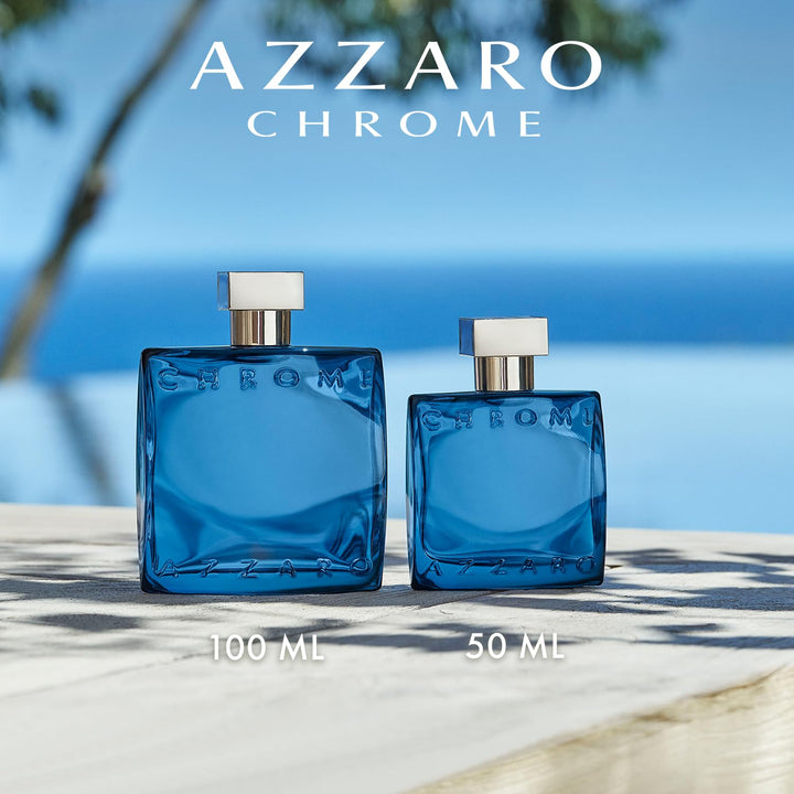 Azzaro Chrome, Parfüm für Herren, Eau de Parfum, Frischer und zitrischer Duft mit Bergamotte, Tannen