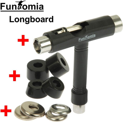 FunTomia Longboard mit 3 Flex Stufen Drop Through Cruiser Komplettboard Mach1 Speed Kugellager T-Too