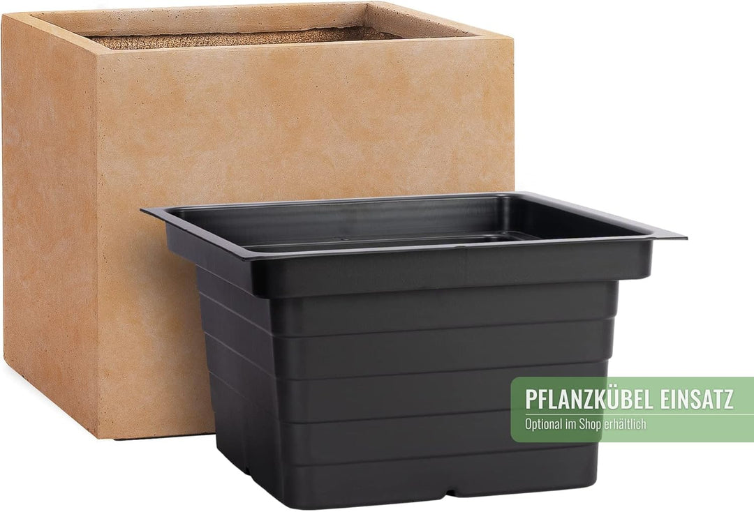 Pflanzwerk® Pflanzkübel Cube Terrakotta 45x55x55cm *Frostbeständiger Blumenkübel* *UV-Schutz* *Quali