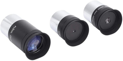 Goshyda Plossl Okular Kit, 1,25 "Plossl Teleskop Okular Set 4mm/10mm/25mm + 2X Barlow Objektiv für A
