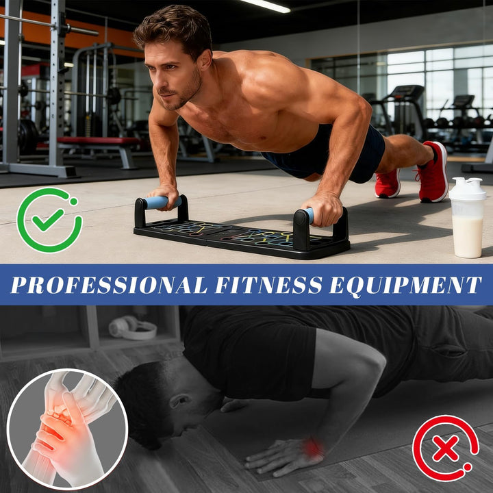 Premium Liegestützbrett Set,Push-Up Rack Board,17-in-1 Foldable Multifunctional Home Training Fitnes