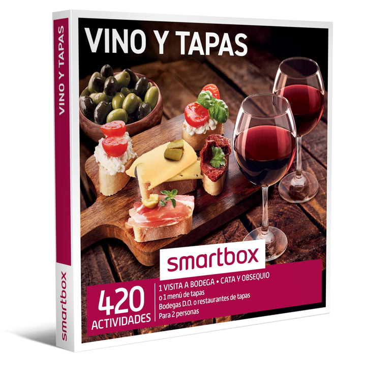 Smartbox - Geschenkbox Herren Damen Paar Geschenkidee - Wein und Deckel - 420 Aktivitäten wie Tapier