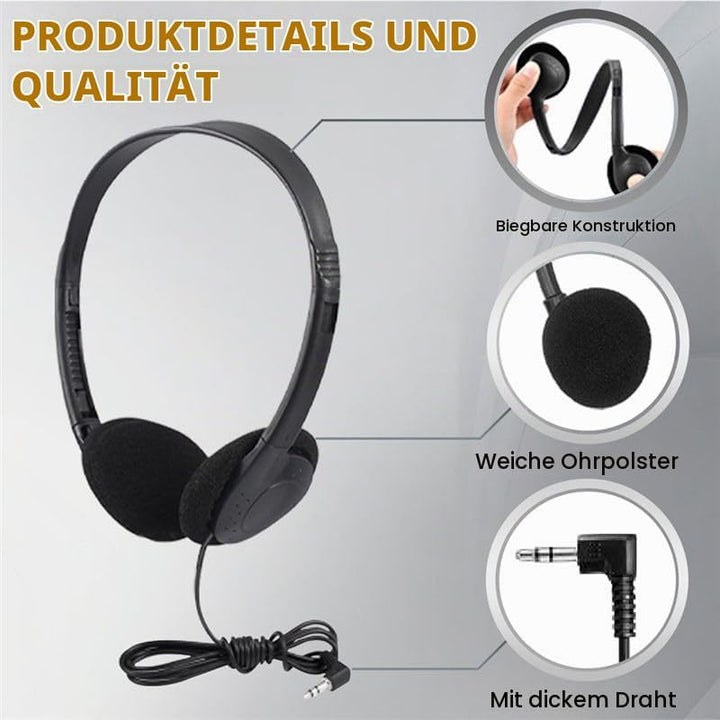 20 Pack Kabelgebundene Kopfhörer für Klassenzimmer, On-Ear Kopfhörer, Klarer Klang, Stereo Headset 3