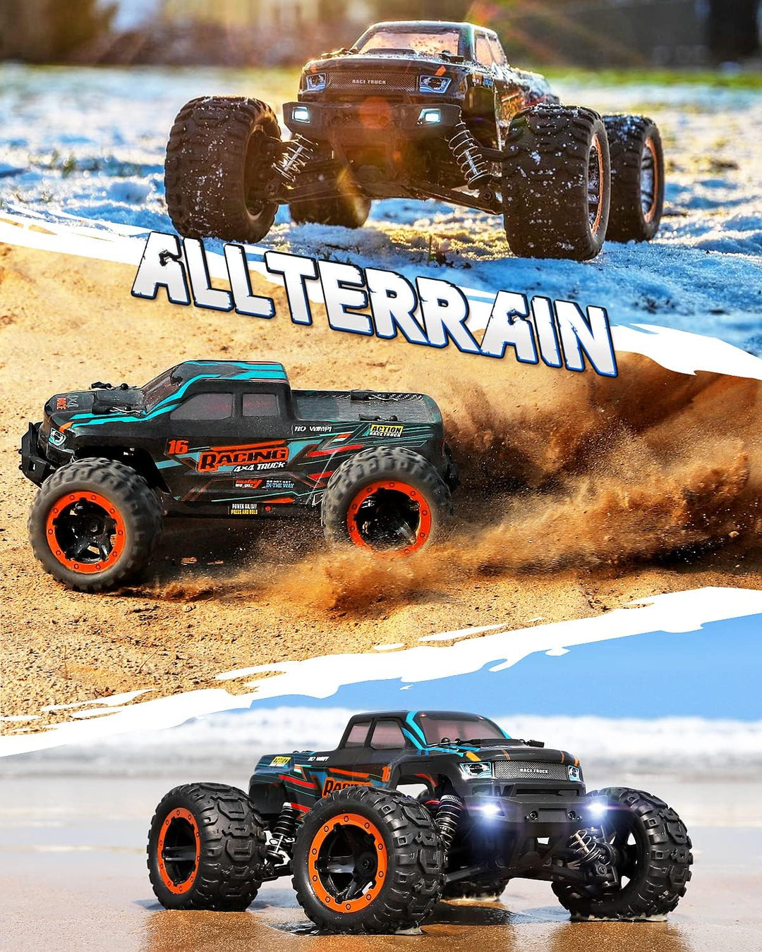 HAIBOXING Ferngesteuertes Auto 4WD RC Auto 1:16 36km/hHochgeschwindigkeits RC Monster Truck 2,4 GHz
