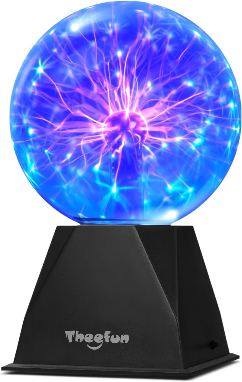 Theefun Plasmakugel, 15cm Magische Leucht Ball, Plasma Ball Ligh, Elektrostatische Kugel Berührungse