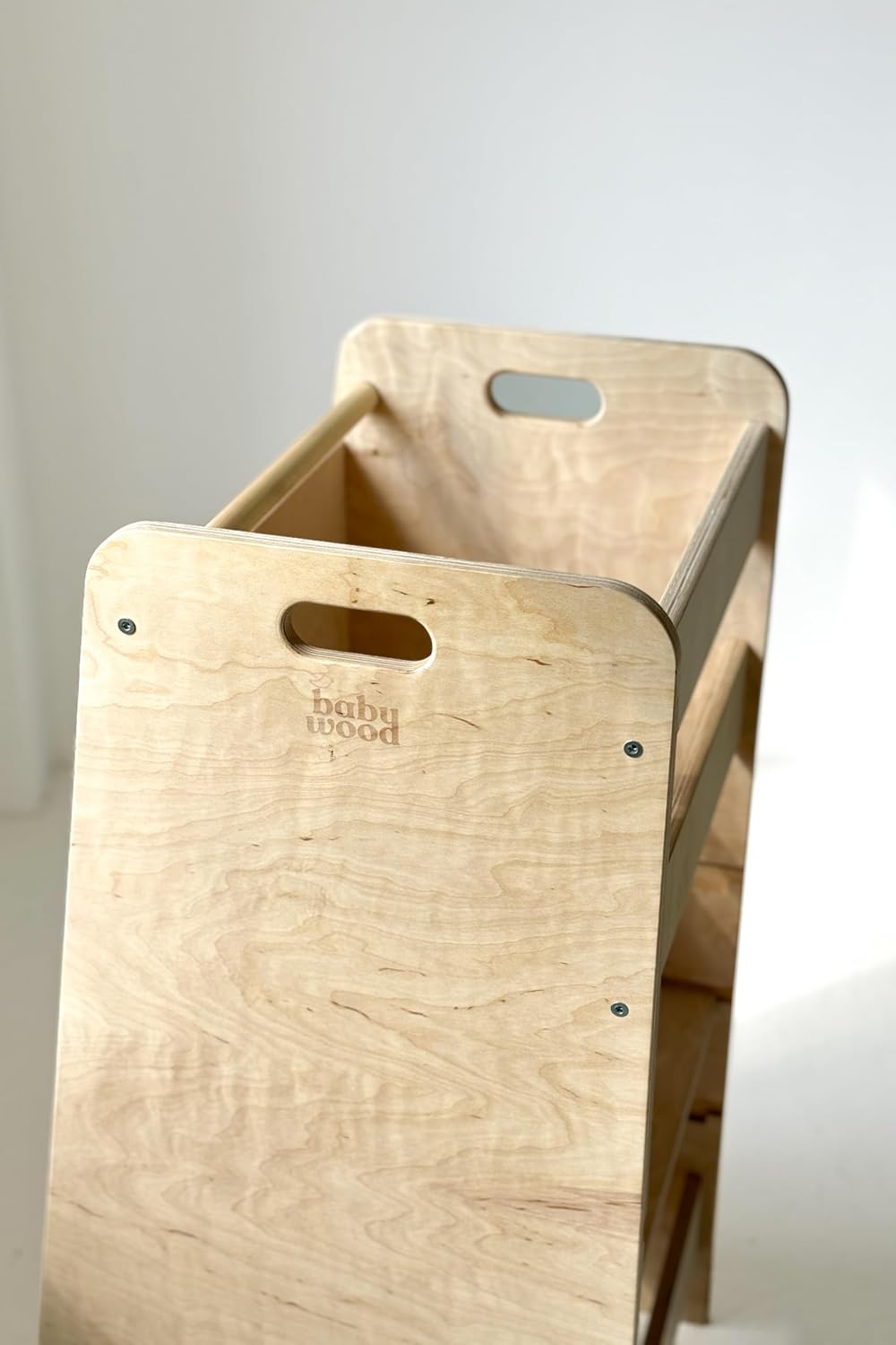 Lernturm aus Holz extra sicher | Montessori Küchenhelfer | Küchenhelfer | Verstellbare Plattform | K