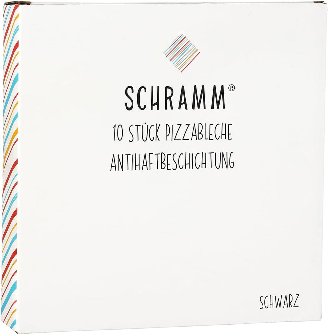 Schramm® 2, 4 oder 10 Stück Stück Pizzableche ungelocht rund ø 33 cm wählbar mit und ohne Ständer Pi