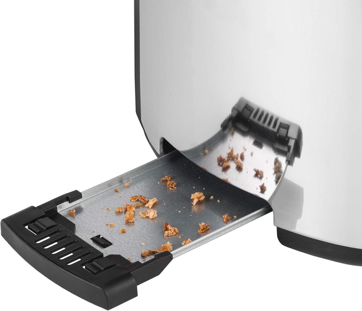 Unold 38326 Toaster 2er Retro - 2 Scheiben-Toaster, Retro, Edelstahl, 4 Funktionen, Brötchenaufsatz,