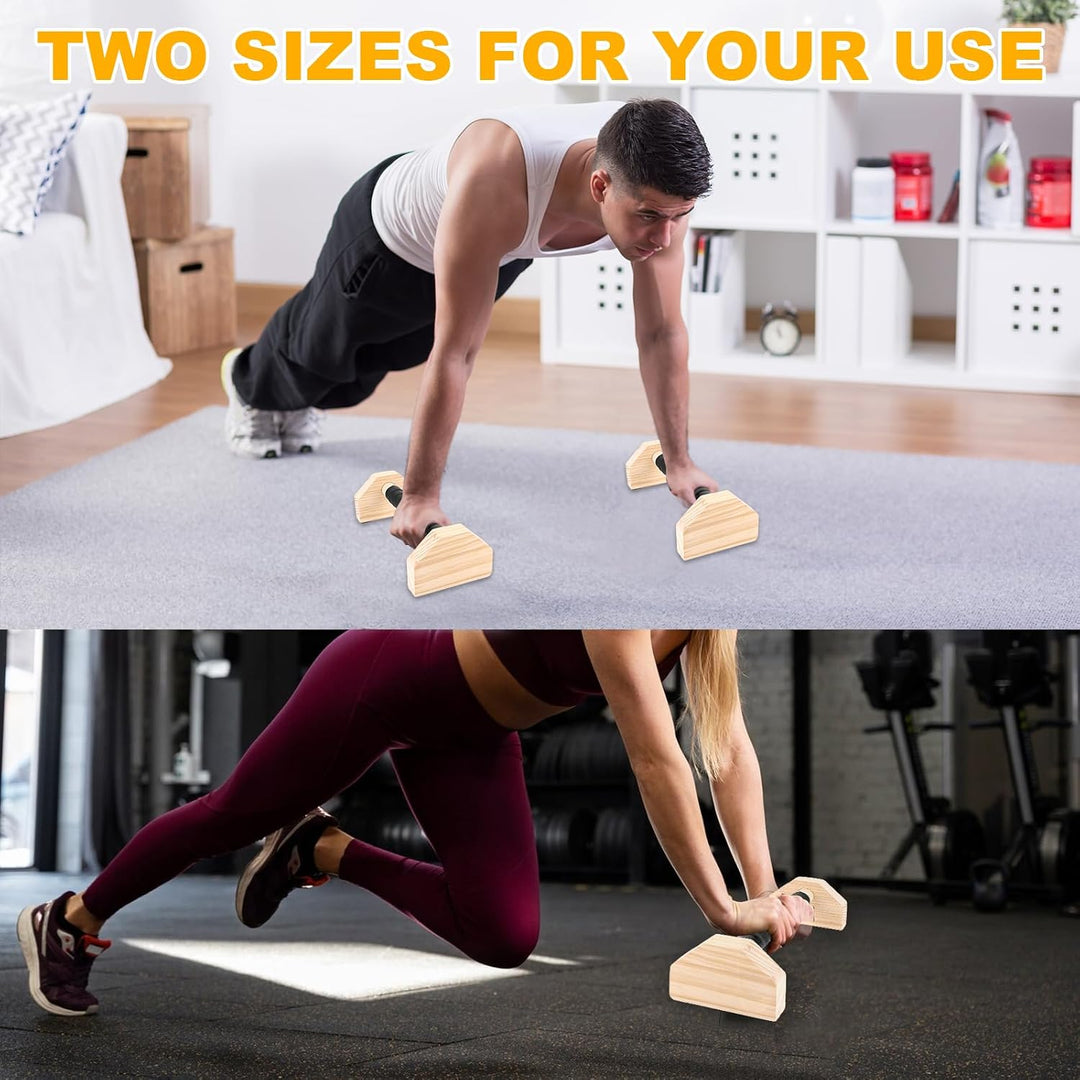 4er Set Liegestützgriffe Holz, Handstand Stütze, Push Up Bars Holz Parallettes für Handstand, Lieges