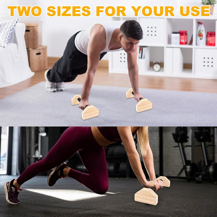 4er Set Liegestützgriffe Holz, Handstand Stütze, Push Up Bars Holz Parallettes für Handstand, Lieges