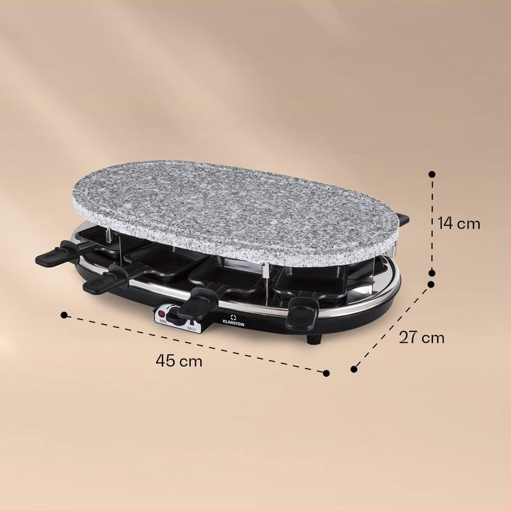 Klarstein Steaklette All-U-Can-Grill Raclette - 1500 Watt Raclette Grill, Raclette 8 Personen inkl.