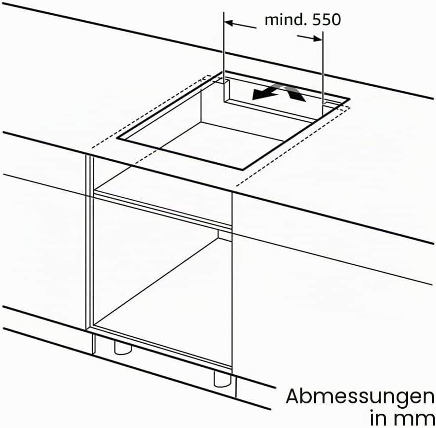 Balay 3EB865FR Induktionskochfeld, 60 cm breit, Lünette vorne, 3 Induktionszonen, Touch-Bedienung To