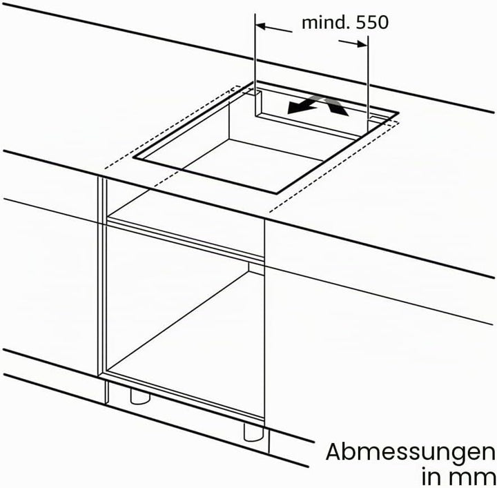 Balay 3EB865FR Induktionskochfeld, 60 cm breit, Lünette vorne, 3 Induktionszonen, Touch-Bedienung To