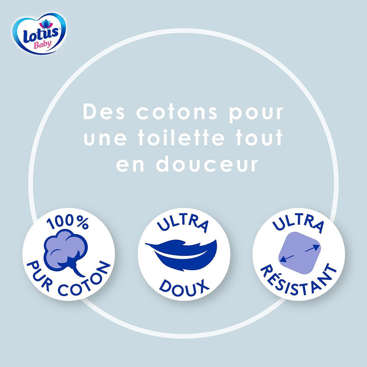 Lotus Baby Saubere Haut – Baby-Pads – 510 Wattepads 510 unités (Lot de 1), 510 unit&amp;