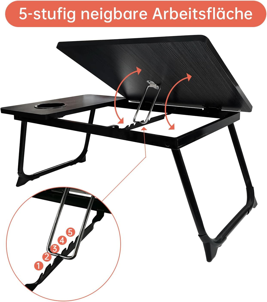 Generisch Faltbare Laptoptisch Notebooktisch Betttisch Betttablett Notebook Laptoptisch mit Getränke