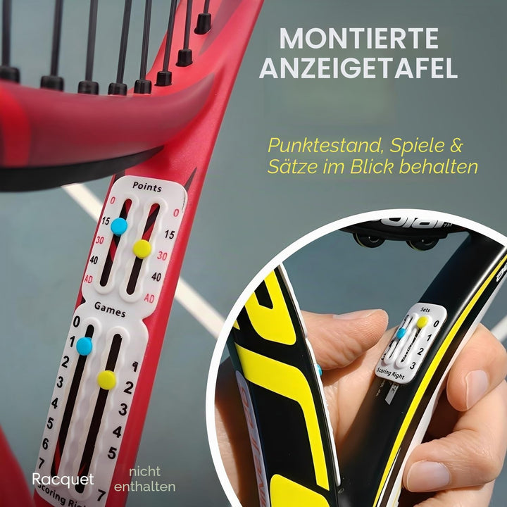 Scoring Right Tragbarer Tennis und Padel - Punktezähler – Einfach zu montierende Anzeigetafel zur Au