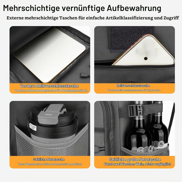 Kühlrucksack Isoliert Auslaufsicher, Grosse Kapazität, Multifunktionaler Isolierrucksack für Camping