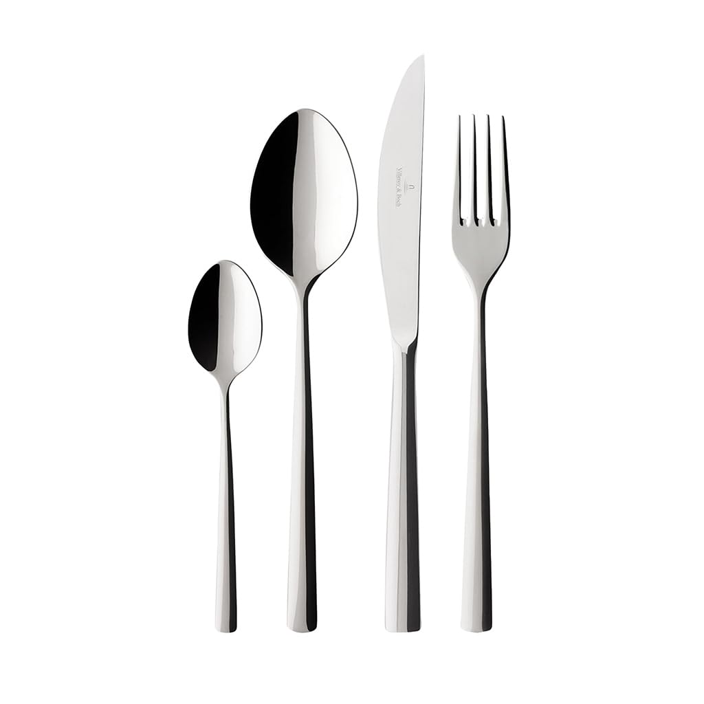 Villeroy und Boch Piemont Tafelbesteck für bis zu 6 Personen, 24-teilig,, Tafelbesteck