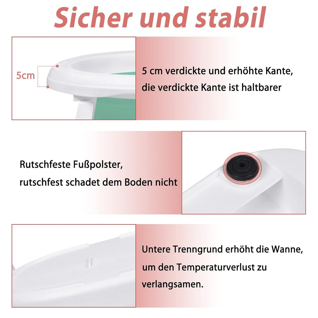 Faltbare Baby Badewanne Babybadewanne Faltbadewanne Ergonomische Bathtub Kinderwanne 82 x 50 x 20 cm