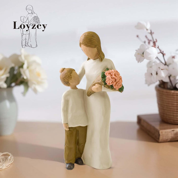 Mutter und Sohn Figuren, Geburtstagsgeschenke für Mütter vom Sohn, Dankeschön-Geschenke für Frauen,