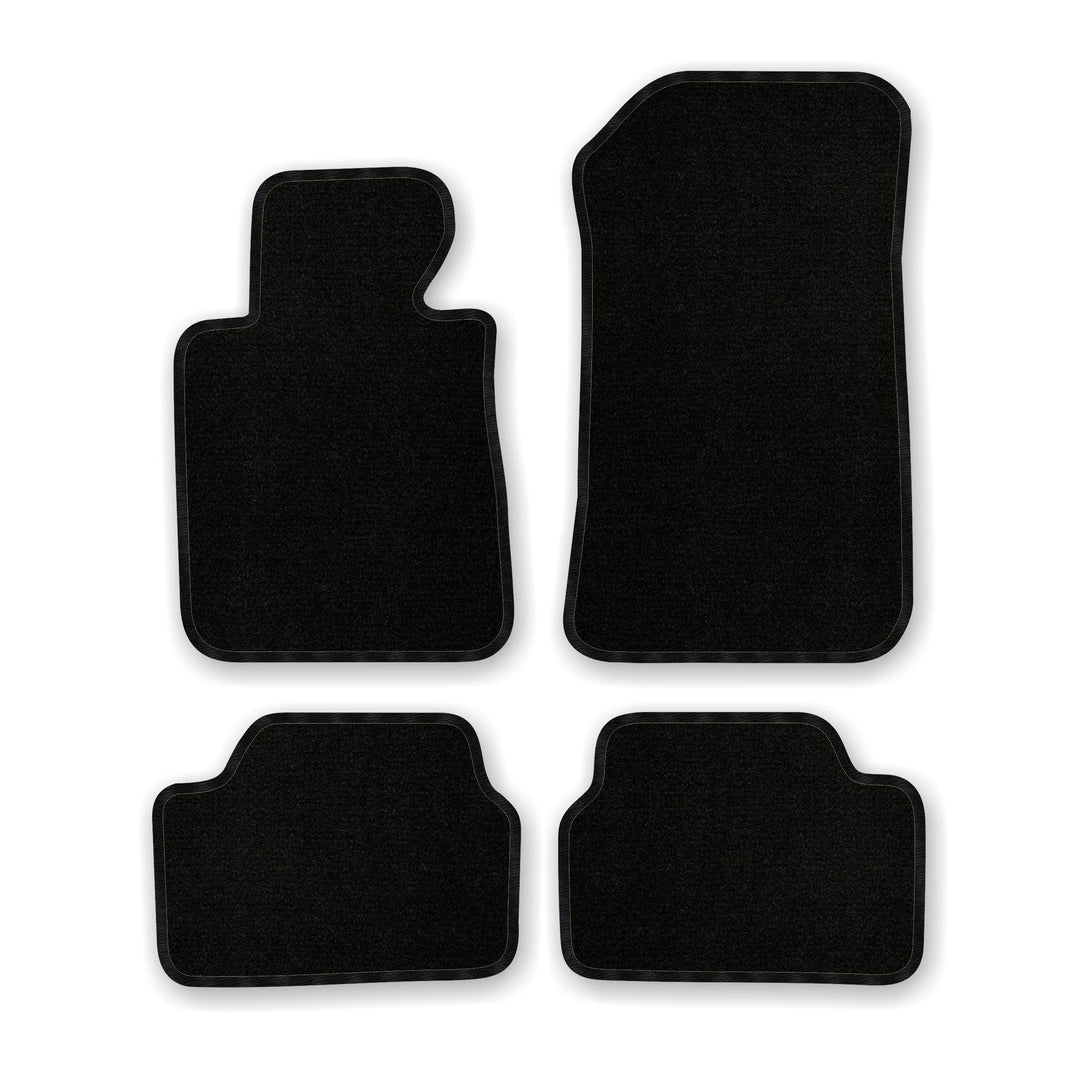 Bär-AfC Auto Fussmatten Basic passend für BMW 1er E87 2004-2013, Autoteppiche Nadelvlies Schwarz, Ra