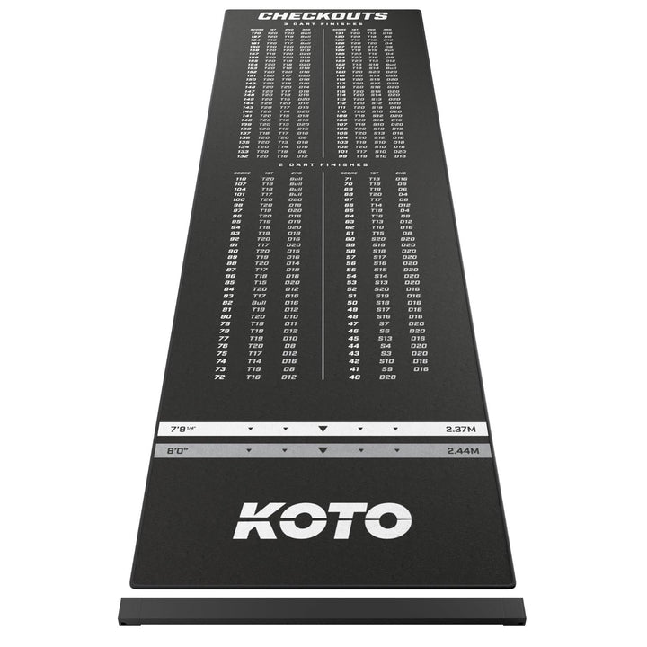 KOTO - Oche Carpet Checkout 285 x 80 cm Dartmatte, Professionelle Dartmatte zum Schutz des Bodens un