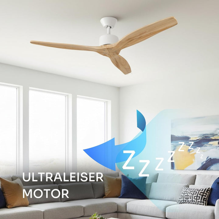Mellerware - Deckenventilator mit Brizy-Fernbedienung! | 45 W | 6 Geschwindigkeitsstufen | extrem le