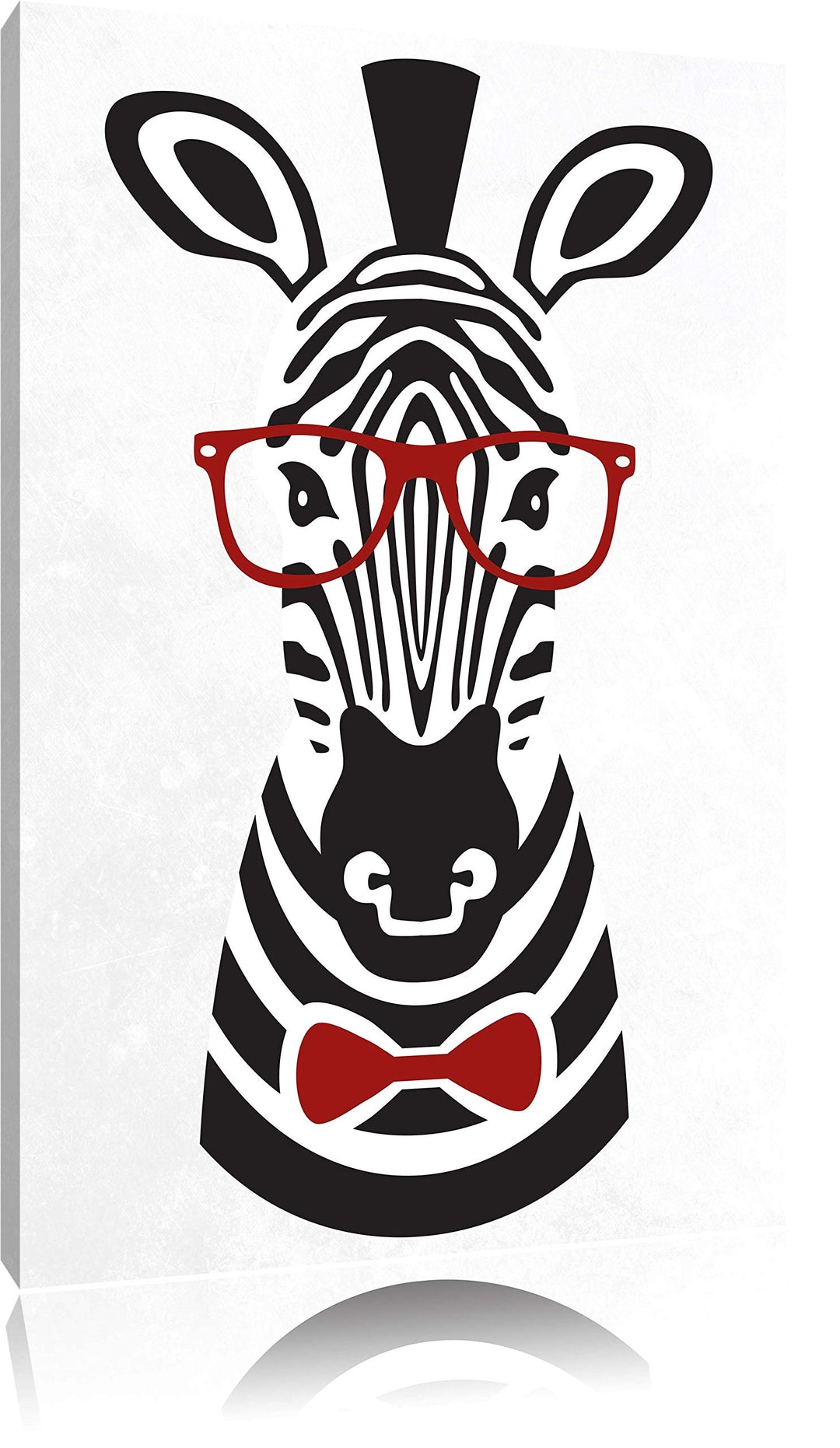 Pixxprint Hipster Zebra als Leinwandbild/Grösse: 100x70 cm/Wandbild/Kunstdruck/fertig bespannt 70x10