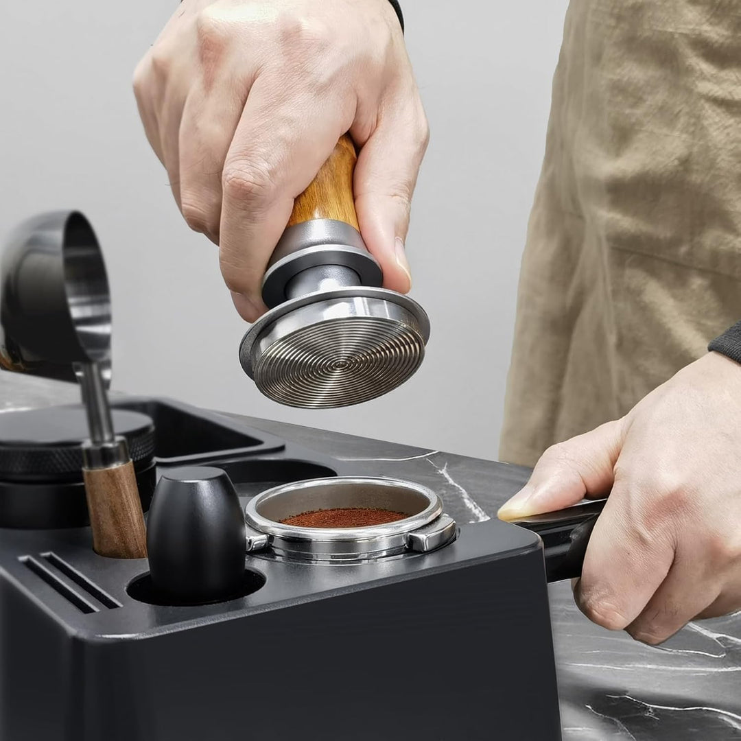 Tamper 58mm, 30lbs Druckregulierend Calibrated Espresso Tamper, Federbelastet Anpressdruck Kaffee Ta