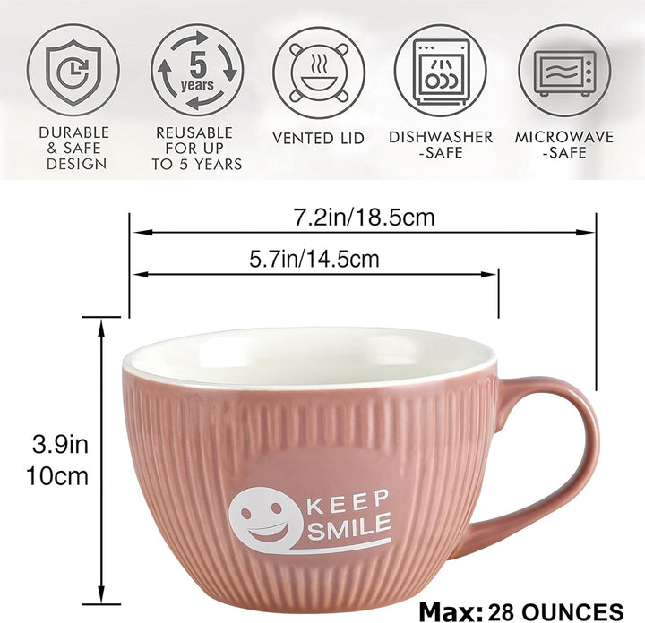 fMSDD Grosse geprägte Tasse für Mahlzeitenplanung, Lebensmittelzubereitung, Gefrierschrank, Kühlschr