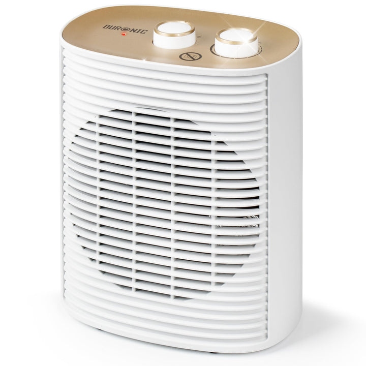 Duronic HV32 WE Heizlüfter, 2000 Watt Elektroheizung für Steckdose, kleine Mini Heizung als Fusswärm