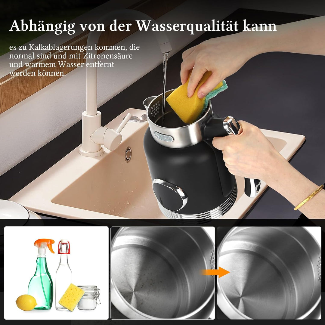 Taylor Swoden 2200W Wasserkocher Schnellaufheizender mit Temperatureinstellung, 40-100°,Elektrischer