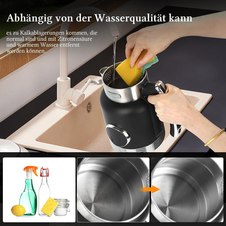 Taylor Swoden 2200W Wasserkocher Schnellaufheizender mit Temperatureinstellung, 40-100°,Elektrischer