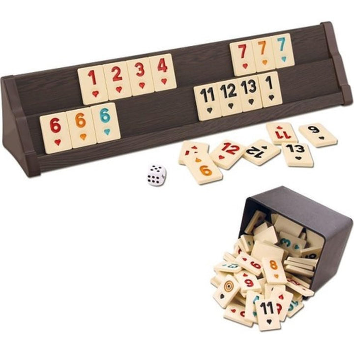 STAR V.I.P Holz Wooden Rummy Set VIP Okey mit Melamin Steine AHSAP Okey