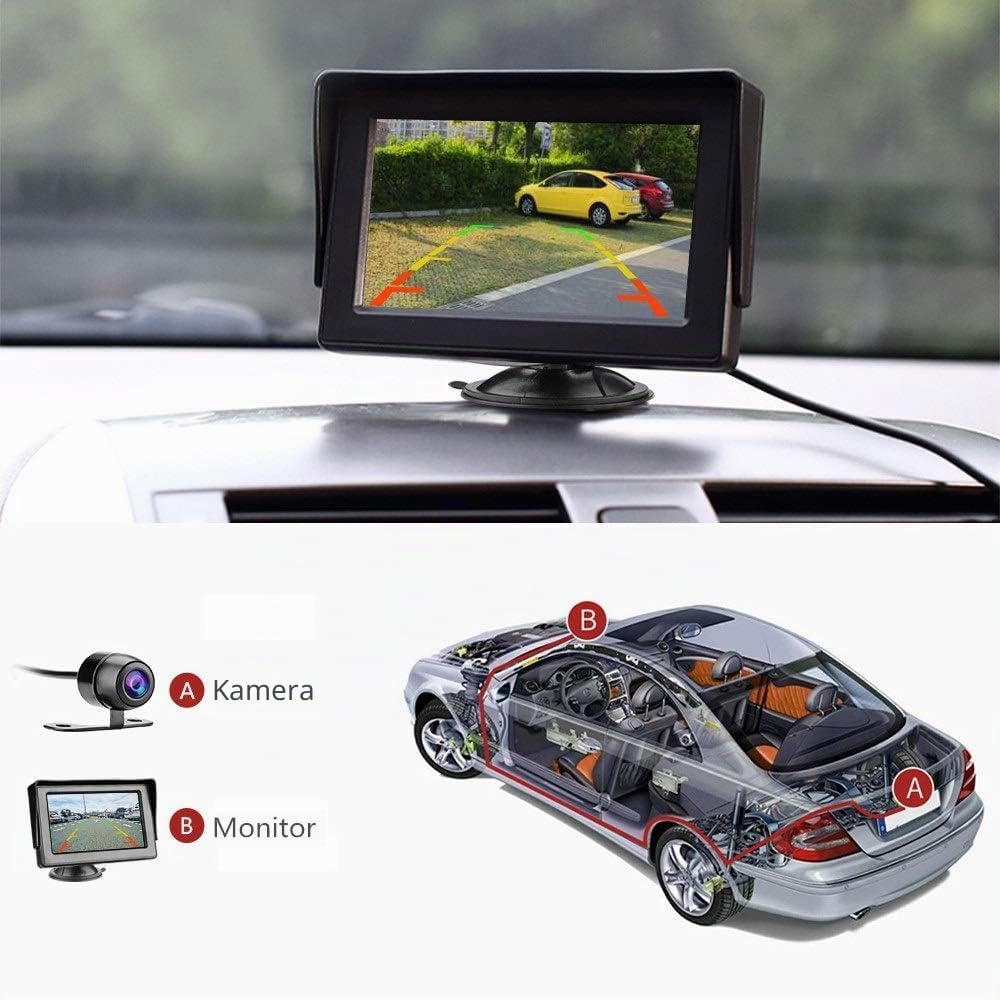 Jansite Rückfahrkamera mit Monitor 4.3&