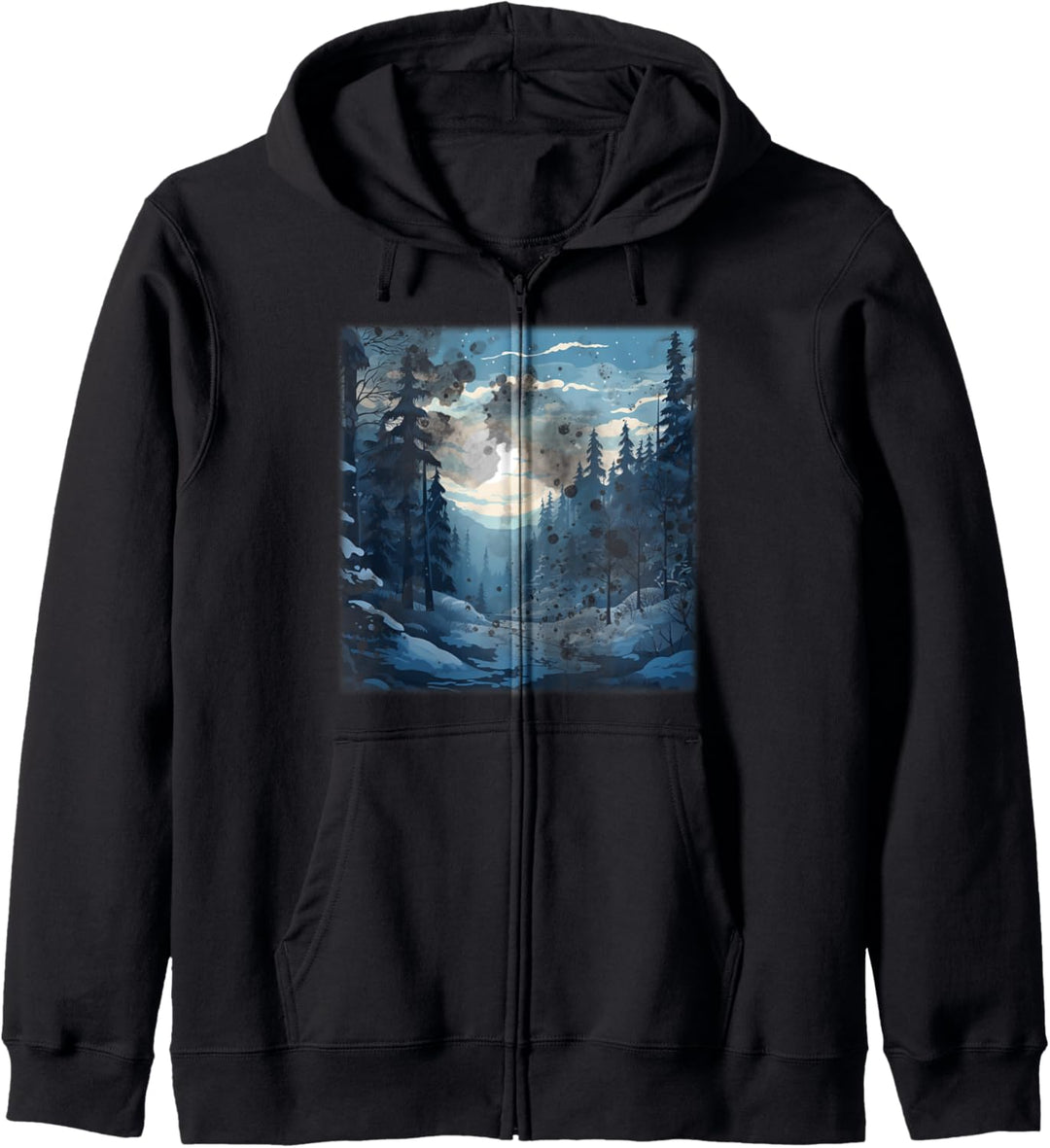Verschneite Winterlandschaft Ansicht Kapuzenjacke