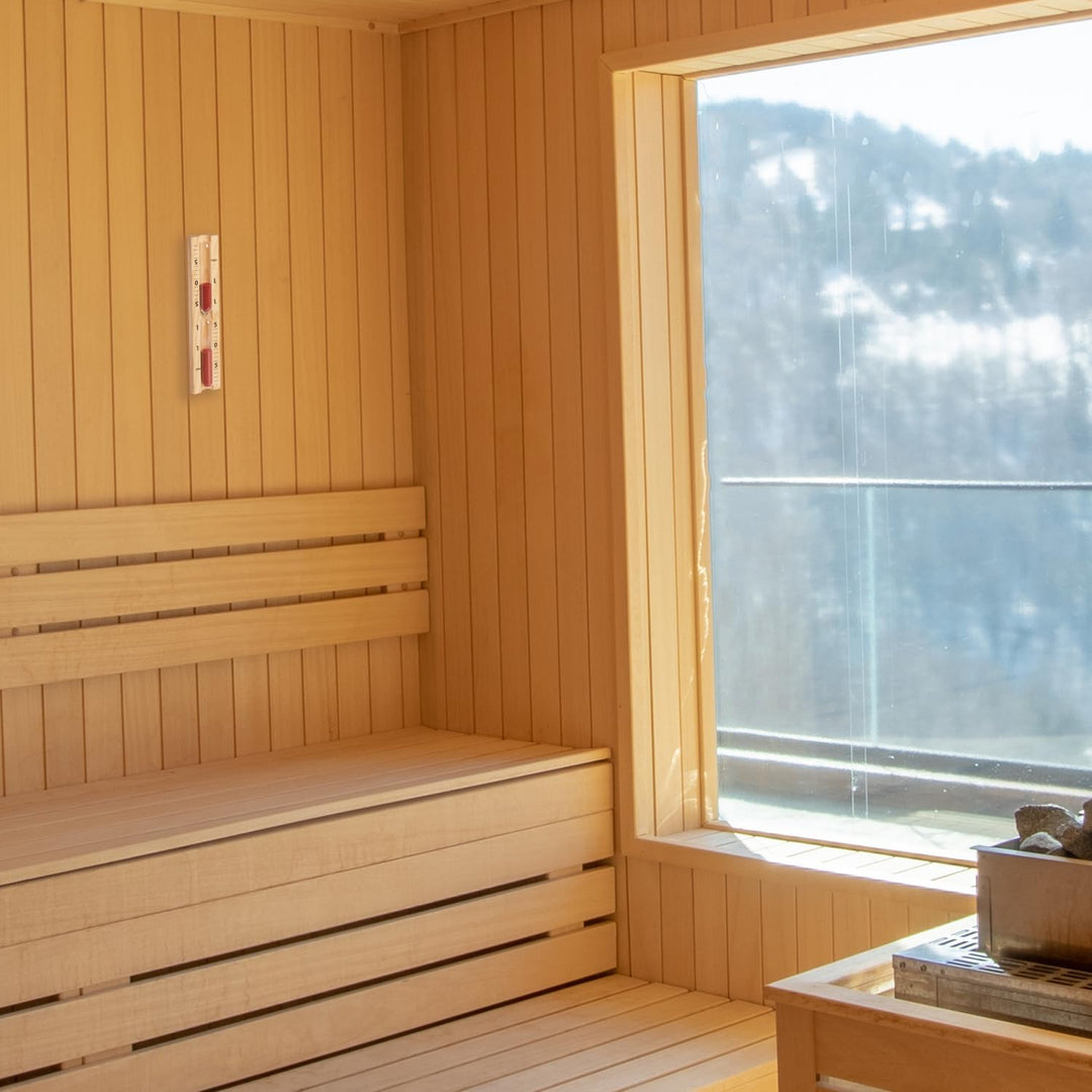 TFA Dostmann Analoge Sauna Sanduhr 15 Minuten, 40.1058.11, aus hitzebeständigen Materialen Kiefer un