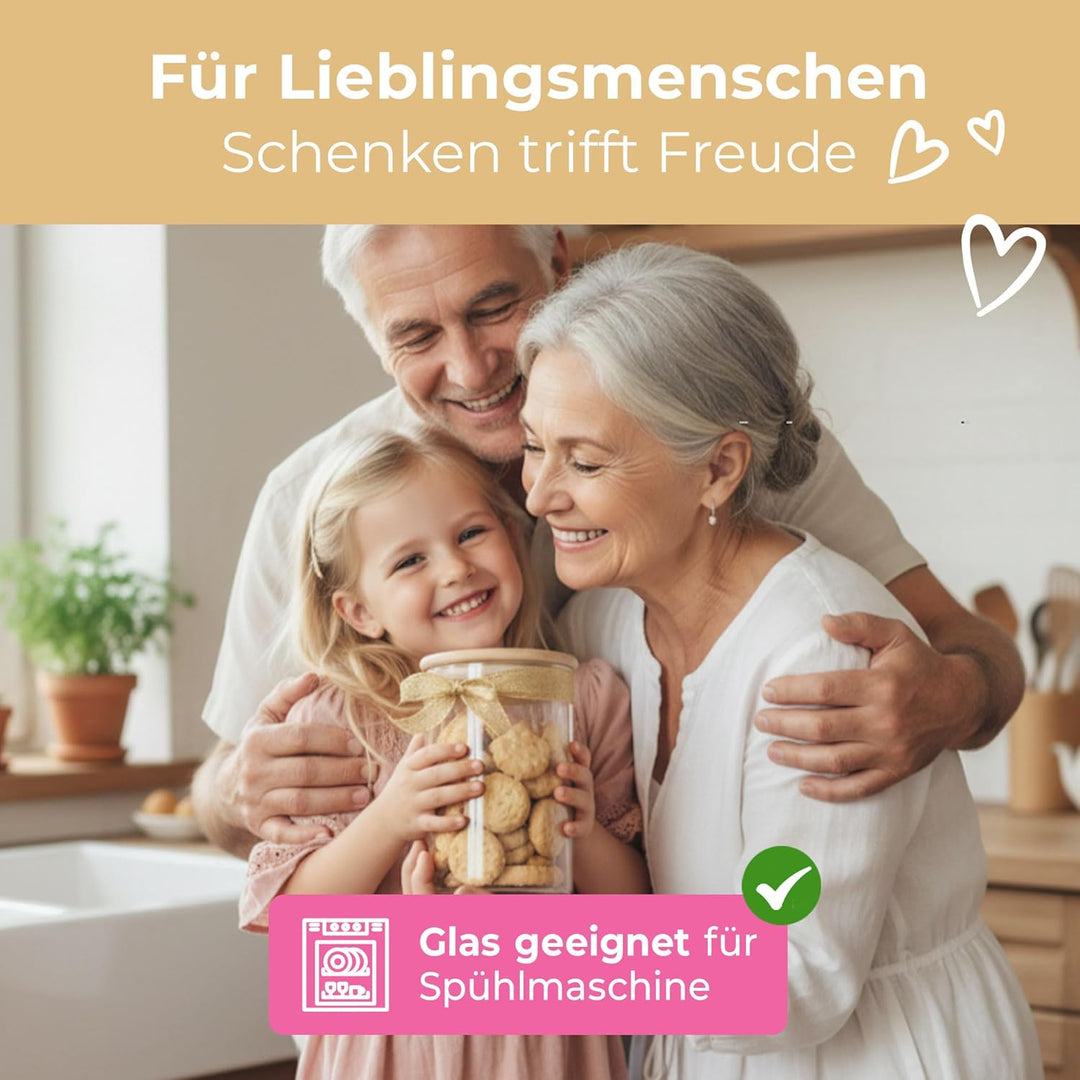 Grandora Vorratsglas Geschenkidee für Geburtstag Dankeschön Geschenk Aufbewahrungsglas Muttertag Dan