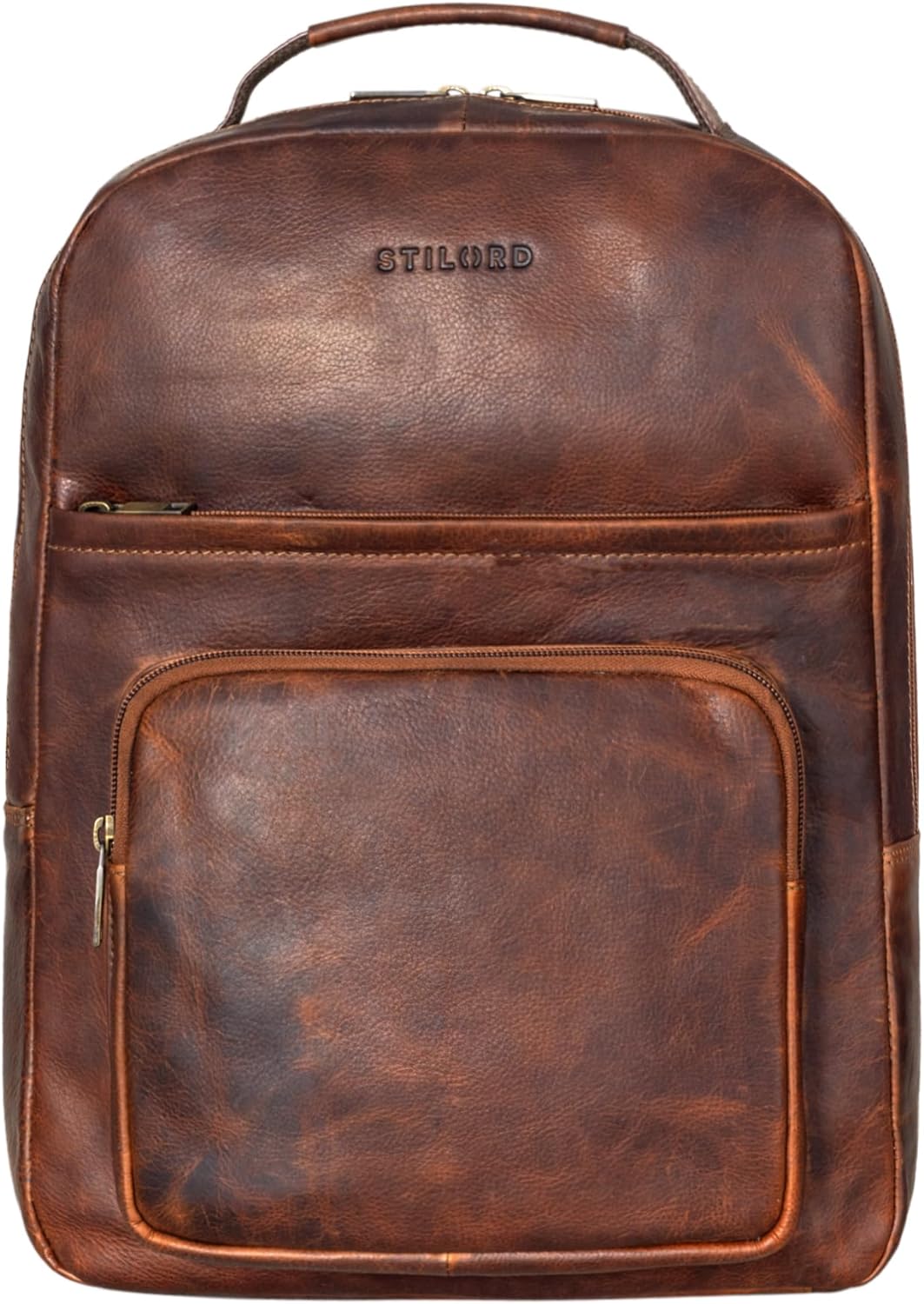 STILORD 'Glover' Business Lederrucksack für 15,6 Zoll Laptop Rucksack für Damen und Herren DIN A4 Of