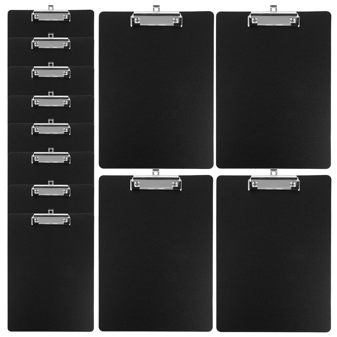 12 Stück Kunststoff Klemmbretter A4, 2.5mm Clipboard A4 Klemmbrettmappe mit Metalklemme und Aufhänge