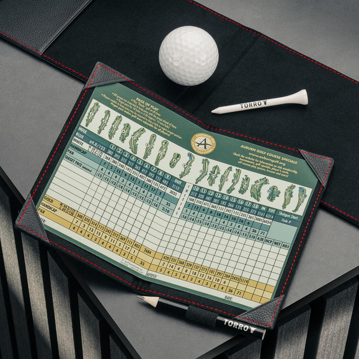 TORRO Golf Scorekartenhalter und Yardage-Buch-Cover – Echteder Golf Scorekarte und Yardage Wallet mi