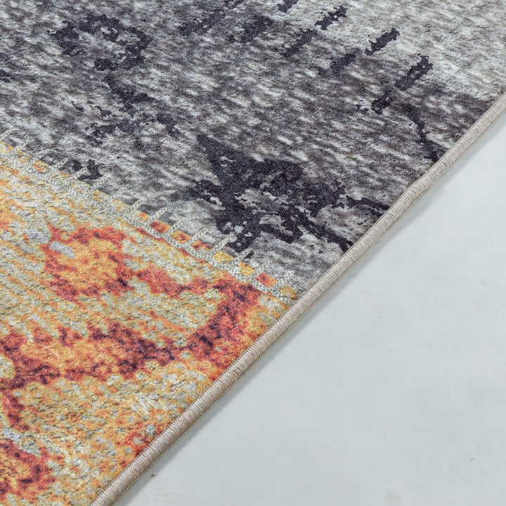 Carpetsale24 Waschbarer Kurzflor Teppich Multi 160x230 cm Patchwork Design mit Rutschfester Rückseit